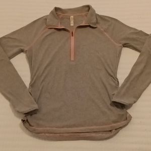 Lucy Half Zip Long Sleeve Top Size M